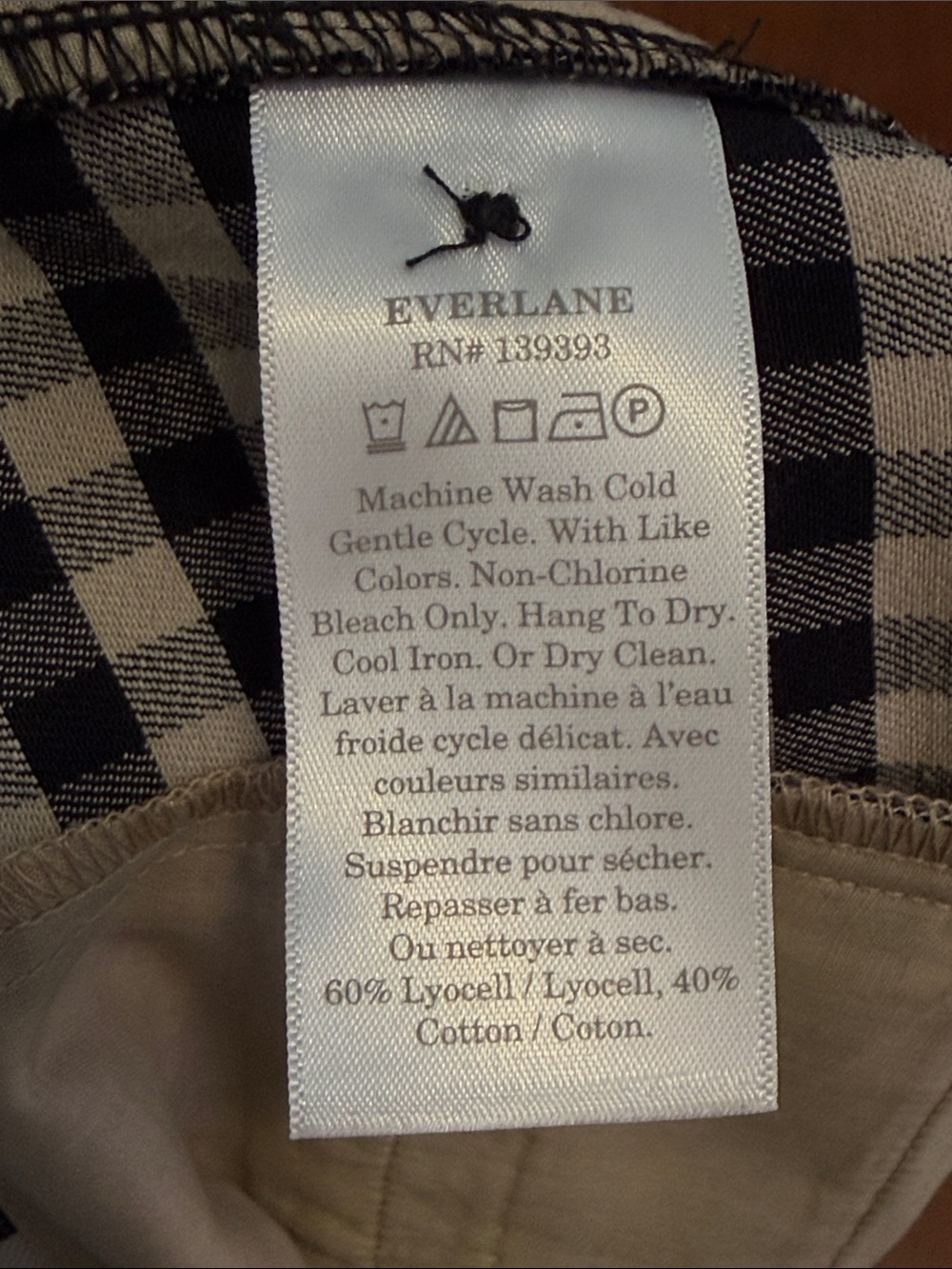 Everlane Way-High Drape Pant in Black and White Gingham Size 2S - Picture 9 of 9